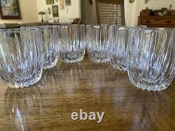 Set of Six (6) Mikasa Park Lane Double Old Fashioned Crystal Glasses 8oz 3 7/8