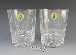 Set of Two Waterford Crystal Happy Birthday Double Old Fashioned Glasses 12 oz