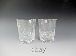 Set of Two Waterford Crystal Happy Birthday Double Old Fashioned Glasses 12 oz