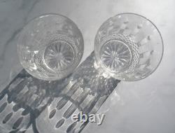 Set of Two Waterford Crystal Happy Birthday Double Old Fashioned Glasses 12 oz