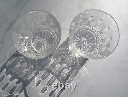 Set of Two Waterford Crystal Happy Birthday Double Old Fashioned Glasses 12 oz