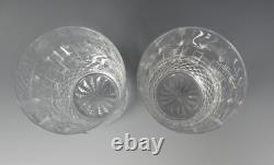 Set of Two Waterford Crystal Happy Birthday Double Old Fashioned Glasses 12 oz