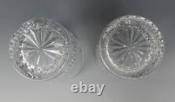 Set of Two Waterford Crystal Happy Birthday Double Old Fashioned Glasses 12 oz