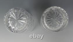 Set of Two Waterford Crystal Happy Birthday Double Old Fashioned Glasses 12 oz