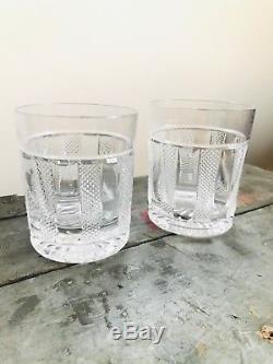Set of Two William Yeoward Crystal Glass Rocks Glass / Double Old Fashioned