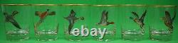 Set x 6 Hand-Painted Cyril Gorainoff Game Bird Double Old-Fashioned Glasses