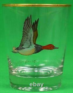 Set x 6 Hand-Painted Cyril Gorainoff Game Bird Double Old-Fashioned Glasses