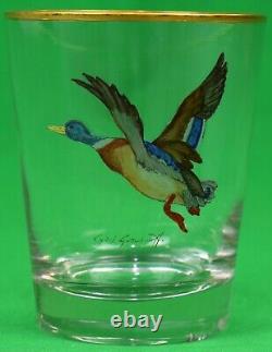 Set x 6 Hand-Painted Cyril Gorainoff Game Bird Double Old-Fashioned Glasses