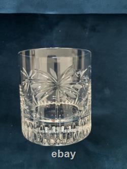 Shannon Tropica South Beach PalmTree Crystal Double Old Fashioned Glass SET 4