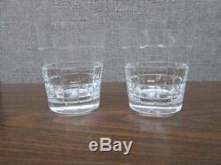 Signed Faberge Metropolitan DOUBLE OLD FASHIONED Crystal Glasses Set of 2