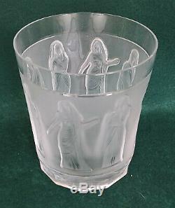 Signed Lalique Tumbler, Double Old Fashioned, Femmes Antiques (4 Available)