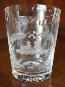 Signed William Yeoward Loving Cup Series The Honesty Etched Double Old Fashioned
