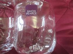 Simon Pearce 6 Chelsea Optic Double Old-fashioned Glasses Nrfb