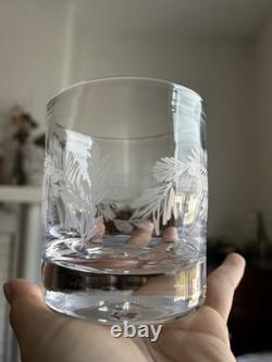 Simon Pearce Engraved Pine Ascutney Double Old Fashioned Set of 2 with Gift Box
