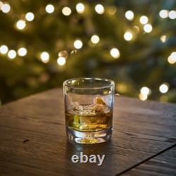 Simon Pearce Engraved Pine Ascutney Double Old Fashioned Set of 2 with Gift Box