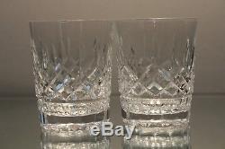 Six (6) Waterford Crystal Lismore 12 oz Double Old Fashioned Tumblers MINT