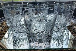 Six Rogaska Gallia Crystal Double Old Fashioned Tumblers Signed Unused WithSticker