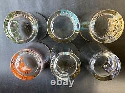 Six Vintage Libbey International Cities of World Double Old Fashioned Glasses