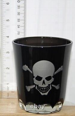 Skellington Skull And Crossbones Double Old Fashioned Glasses Set Of 6