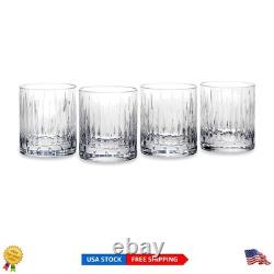 Soho 4-Piece Crystal Double Old Fashioned Glass Set Perfect for Every Occasion