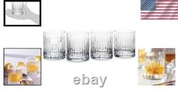 Soho 4-Piece Crystal Double Old Fashioned Glass Set Perfect for Every Occasion
