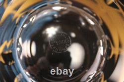 St Louis Crystal Cerdagne Clear Glass Gold Rim Double Old Fashioned Whiskey Cup
