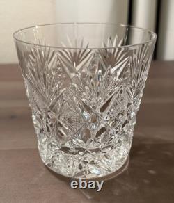 St. Louis Crystal Florence Double Old Fashioned Glass Pineapple Cut 4 MINT