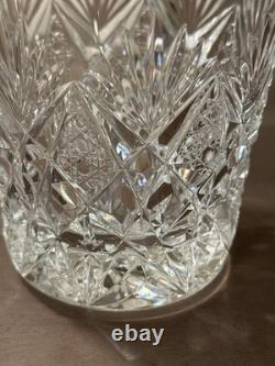 St. Louis Crystal Florence Double Old Fashioned Glass Pineapple Cut 4 MINT