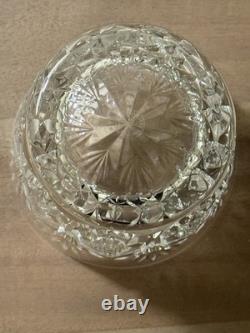 St. Louis Crystal Florence Double Old Fashioned Glass Pineapple Cut 4 MINT