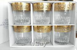 St Louis Crystal THISTLE Double Old Fashioned Glasses, Set of 6, Mint in Box