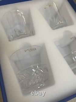 St Louis Crystal Versailles King Louis Double Old Fashioned Glasses. Set Of 4