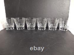 St Louis France Bristol 10 Panel Cut Crystal Double Old Fashioned Glass Set of 6