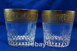 St Louis Thistle (2) Double Old Fashioned Crystal Glasses, 3 7/8 New With Tag