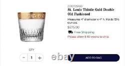 St. Louis Thistle Gold Double Old Fashioned Glasses (PRICE REDUCED)