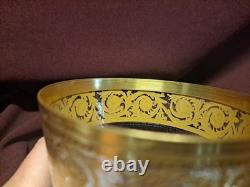 St. Louis Thistle Gold Encrusted Double Old Fashioned Glasses 4 tall A