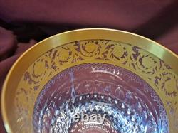 St. Louis Thistle Gold Encrusted Double Old Fashioned Glasses 4 tall B