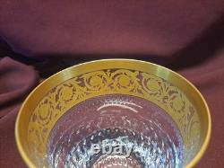 St. Louis Thistle Gold Encrusted Double Old Fashioned Glasses 4 tall B