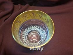 St. Louis Thistle Gold Encrusted Double Old Fashioned Glasses 4 tall B