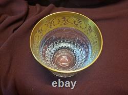 St. Louis Thistle Gold Encrusted Double Old Fashioned Glasses 4 tall B