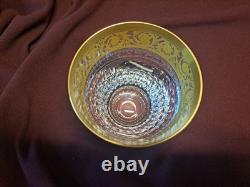 St. Louis Thistle Gold Encrusted Double Old Fashioned Glasses 4 tall B