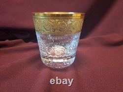 St. Louis Thistle Gold Encrusted Double Old Fashioned Glasses 4 tall B