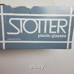 Stotter Vintage Plastic Double Old Fashioned Glasses Flamingos in Santa Hats