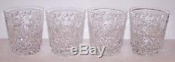 Stunning Set Of 4 Rogaska Crystal Gallia 4 Double Old Fashioned Glasses