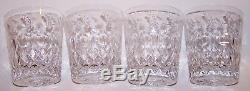 Stunning Set Of 4 Rogaska Crystal Gallia 4 Double Old Fashioned Glasses