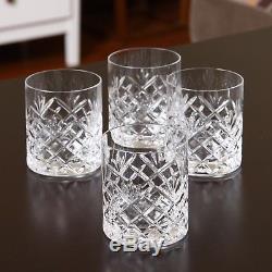 Stunning Set of 4 Rogaska Crystal Jardin 4 Double Old Fashioned Glasses New NIB