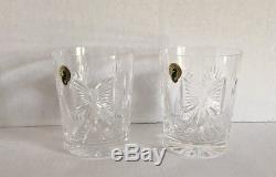 Stunning Waterford Crystal Pair Millennium 5 Toast Double Old Fashioned Glasses