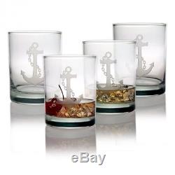 Susquehanna Glass Anchor Double Old Fashioned Glasses, Set of 4. Delivery is Fre