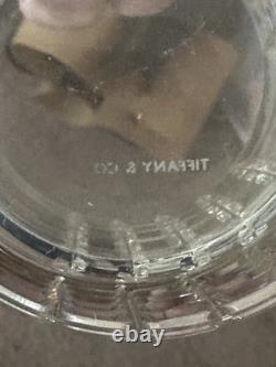TIFFANY & Co 3-5/8 PLAID DOUBLE OLD FASHIONED WHISKEY TUMBLER GLASS