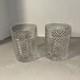 TWO Ralph Lauren Herringbone Double Old Fashioned Glasses Etched Ralph Lauren