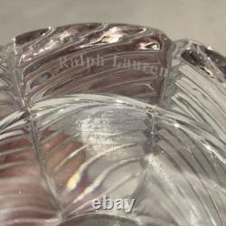 TWO Ralph Lauren Herringbone Double Old Fashioned Glasses Etched Ralph Lauren